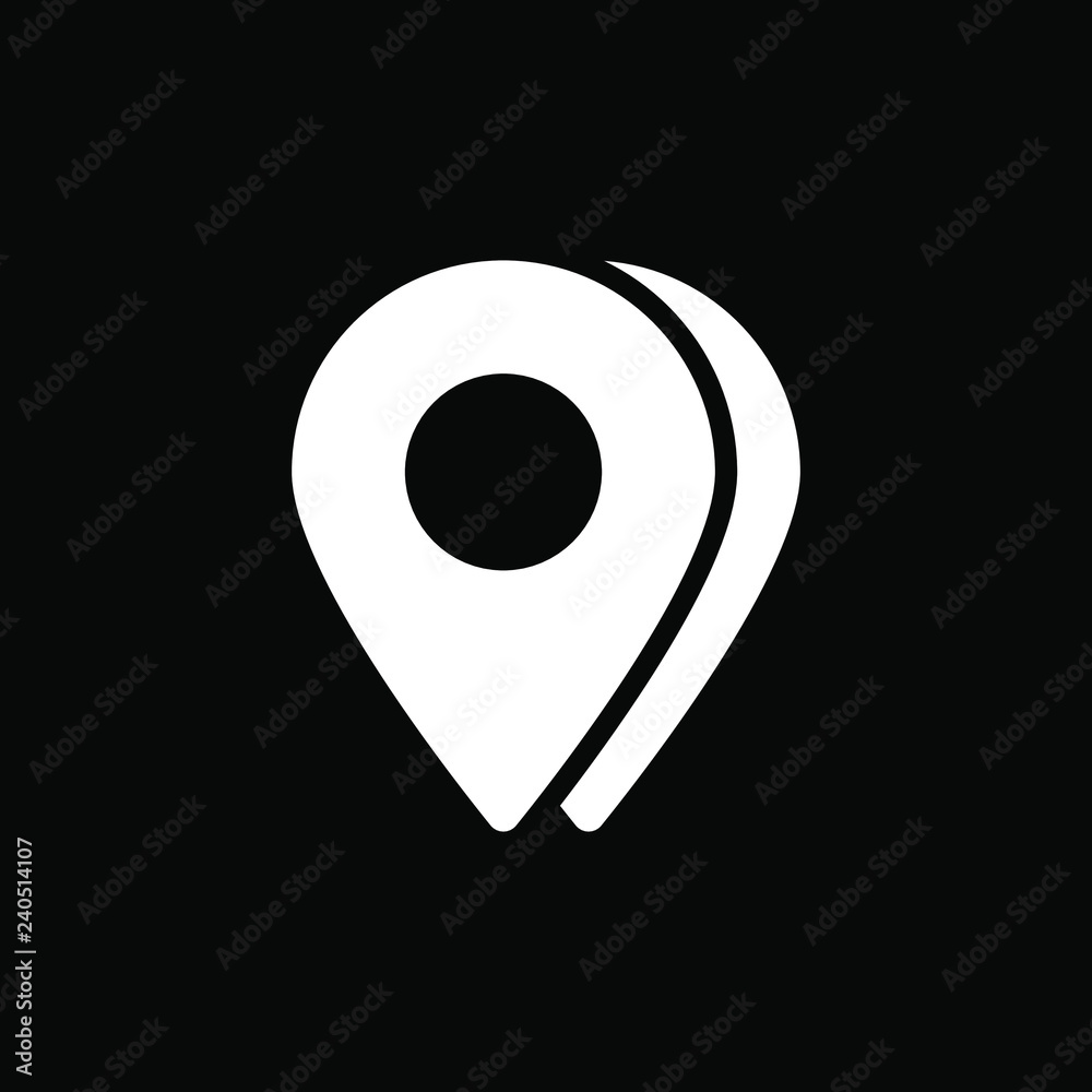 Pin icon vector. Location sign Isolated on white background. Navigation map, gps, direction, place, compass, contact, search concept. Flat style for graphic design, logo, Web, UI, mobile app, Pin icon vector. Location sign Isolated on white background. Navigation map, gps, direction, place, compass, contact, search concept. Flat style for graphic design, logo, Web, UI, mobile app,
