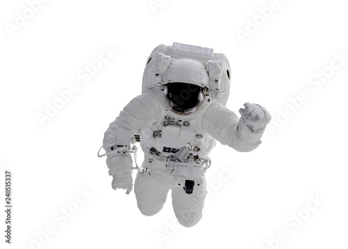 Space Astronaut isolated on white background. Elements of this image were furnished by NASA
