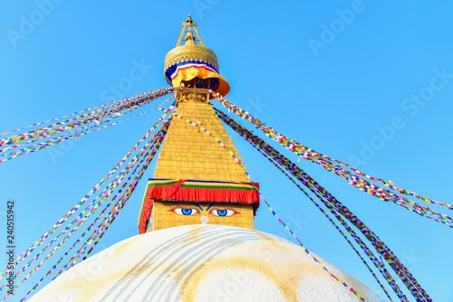Boudhanath Stupa, a World Heritage Site in Kathmandu City, Nepal