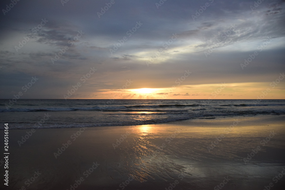 Sunset on the beach ( Phuket,Thailand)
