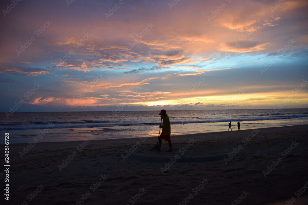 Sunset on the beach ( Phuket,Thailand)