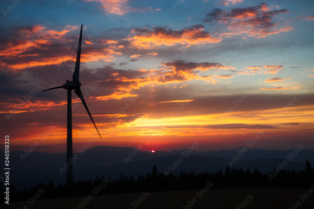 Obraz premium WIndrad im Sonnenuntergang