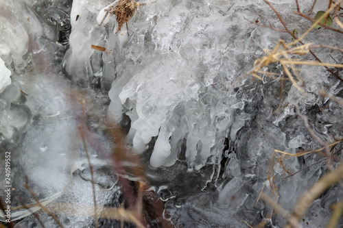 ice on winter creek