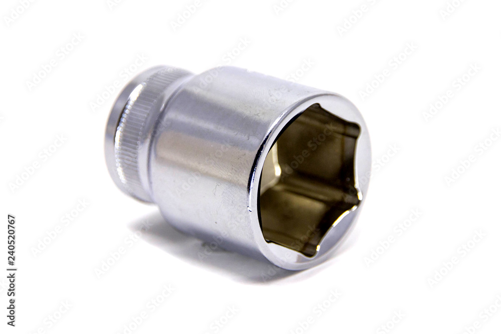 Torx Socket for spanner on white background Torx Socket for spanner on white background