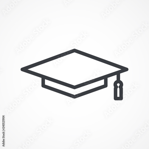 Graduation cap icon. Education