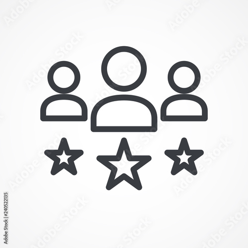 Headhunting, networking icon. Star customer retention icon