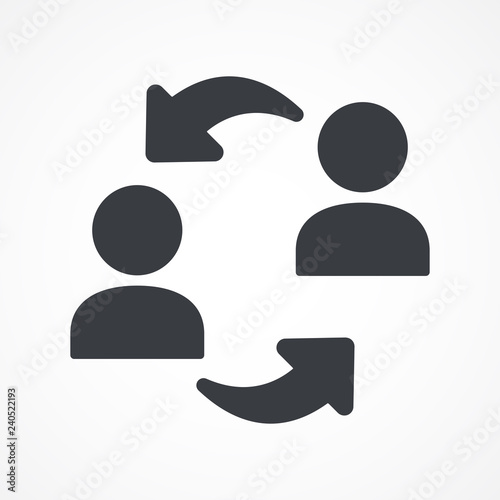 Exchange, arrows icon. Replacement, worker, arrow, business icon. Experience exchange icon photo