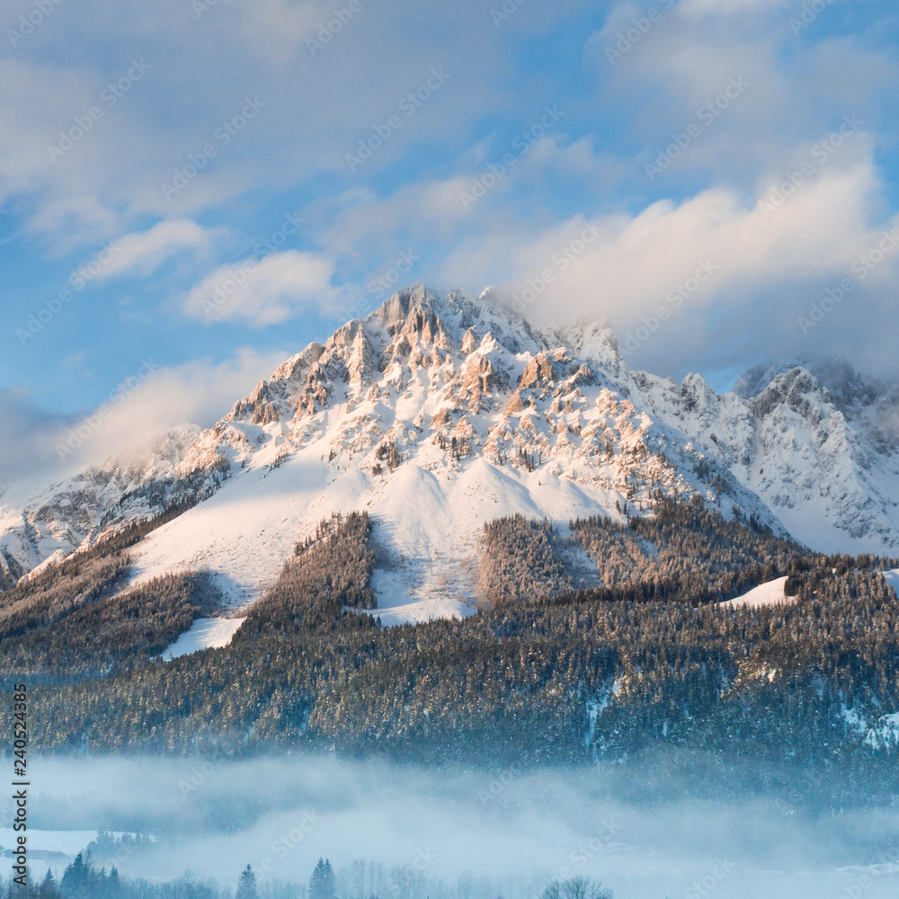 Das Panorama der Berge am Wilden Kaiser in Tirol