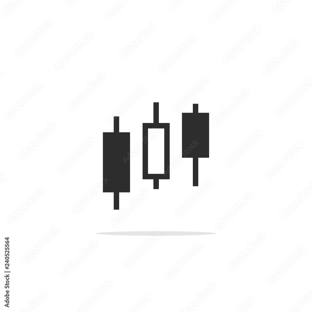 Monochrome simple chart icon . Vector illustration. Monochrome simple chart icon . Vector illustration.