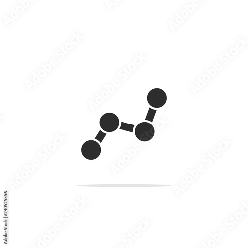 Monochrome simple chart icon . Vector illustration.