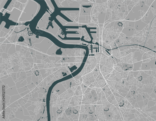 map of the city of Antwerp, Belgium photo