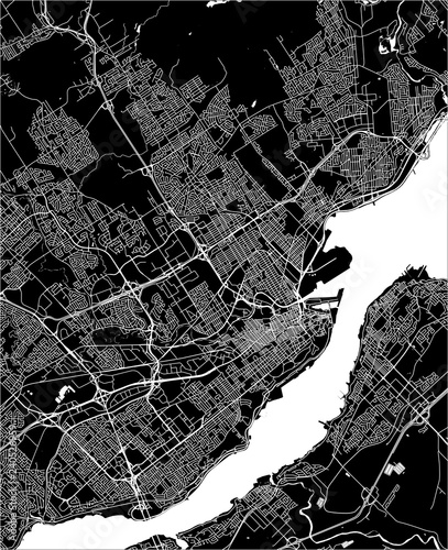 Map of the city of Quebec, Canada photo