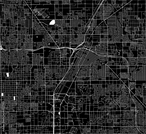 map of the city of Las Vegas, Nevada, USA