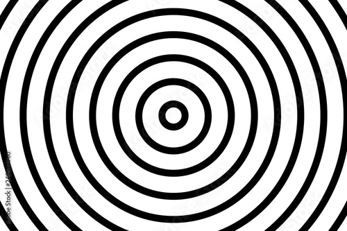 Vector simple black and white background. Spiral in retro pop art style