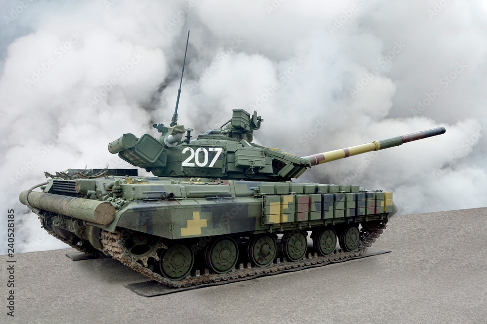 Fototapeta premium Military vehicles tank side view