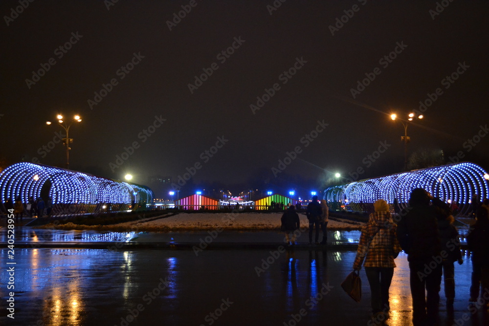  Gorky Park at night