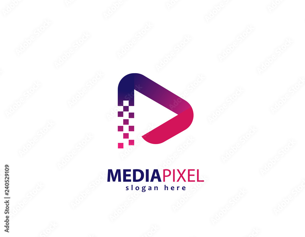 Media pixel design logo
