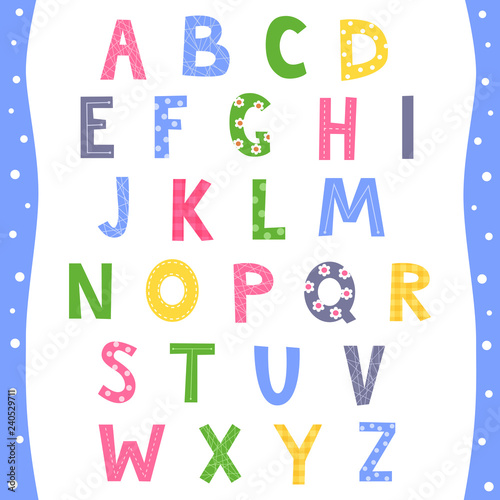Vector alphabet A-Z.