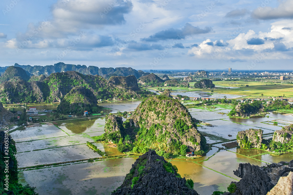 Hang Mua (Mua Cave mountain) sunset view in Ninh Binh, VietNam Hang Mua (Mua Cave mountain) sunset view in Ninh Binh, VietNam