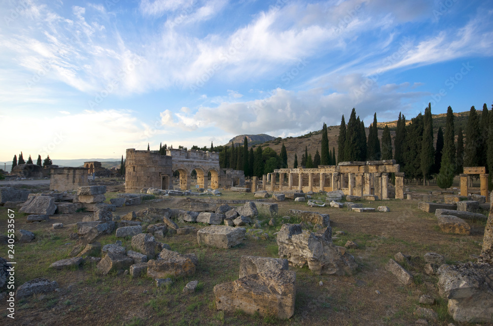 Ruins of ancient city Hierapolis, Denizli / Turkey