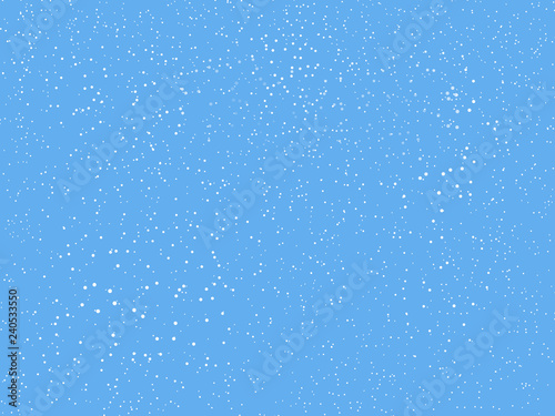 Falling snow background. Holiday landscape with snowfall. Vector illustration. Winter snowing sky. Eps 10.