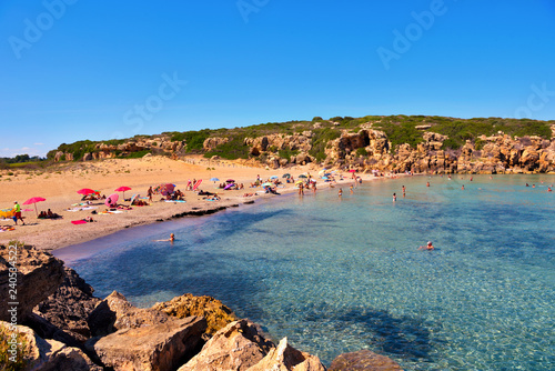 beach (cala mosche) in one of the most beautiful beaches of Sicily, in the Vendicari Natural Reserve syracuse italy