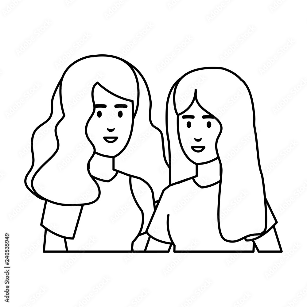 couple of women characters couple of women characters