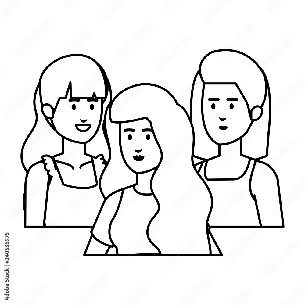group of businesswomen avatars characters group of businesswomen avatars characters