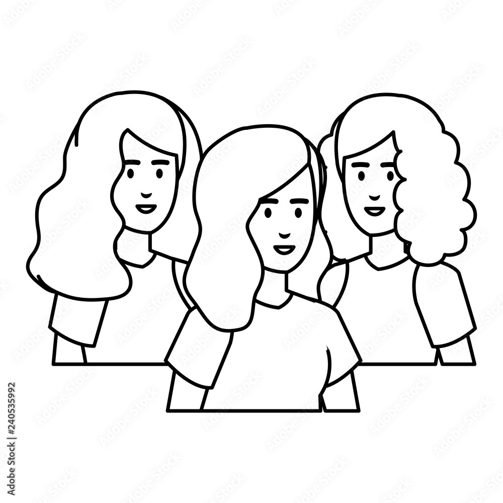 group of women characters group of women characters
