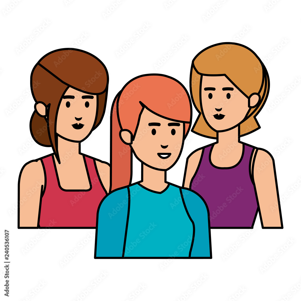 group of women characters group of women characters