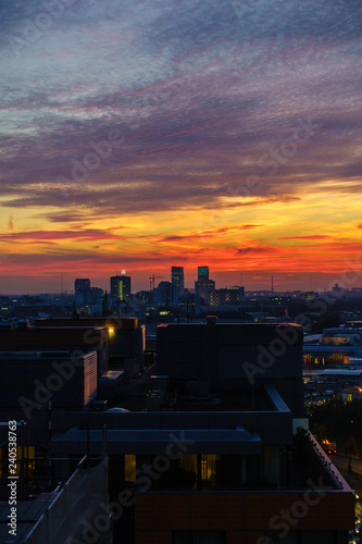 Spectacular sunset over Berlin © Jannis Werner