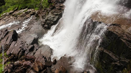 Svandalsfossen in Norway, waterfall in norwegian mountains. National tourist Ryfylke route photo