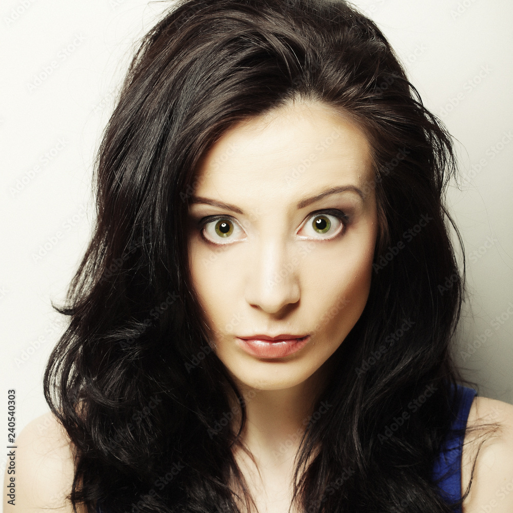 Naklejka premium friendly smiling young woman portrait