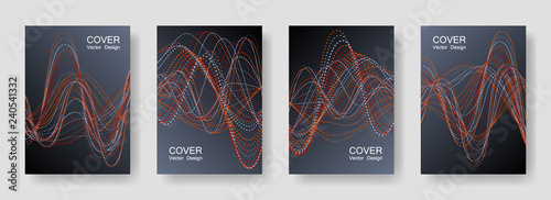 Music Party Posters with Colorful DJ Equalizer.