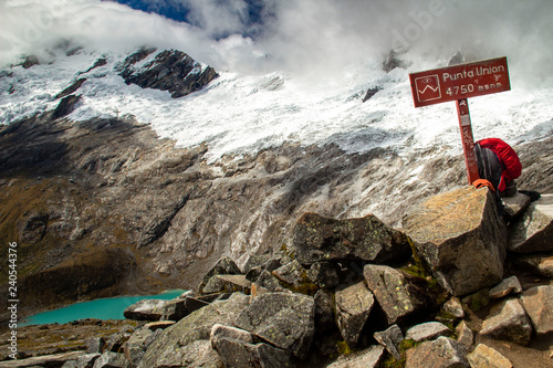 La bellissima Cordillera bianca e le sue lagune nel parco nazionale Huascaran, Huaràz, Perù