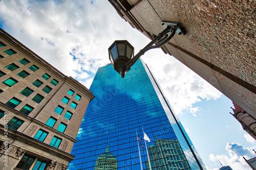 Boston, Famous Copley Square and city skyline photo