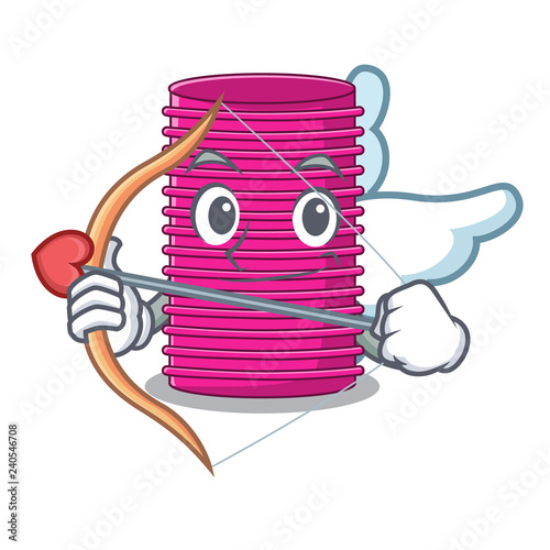 Cupid hair curlers isolated on a mascot