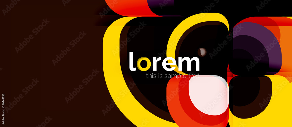 Round triangles geometric shapes composition Round triangles geometric shapes composition