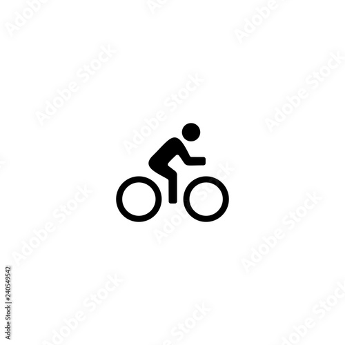 man cycling simple icon