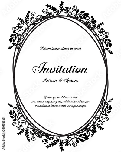 Invitation card vintage background hand drawn illustration