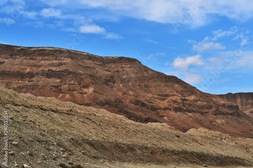 Mountain landscape and cloudy sky in Israel