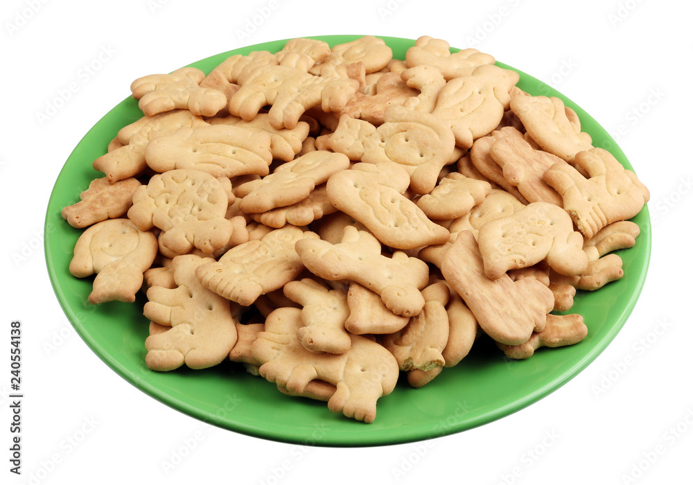 Homemade Christmas cookies in the form of animal figures  isolated