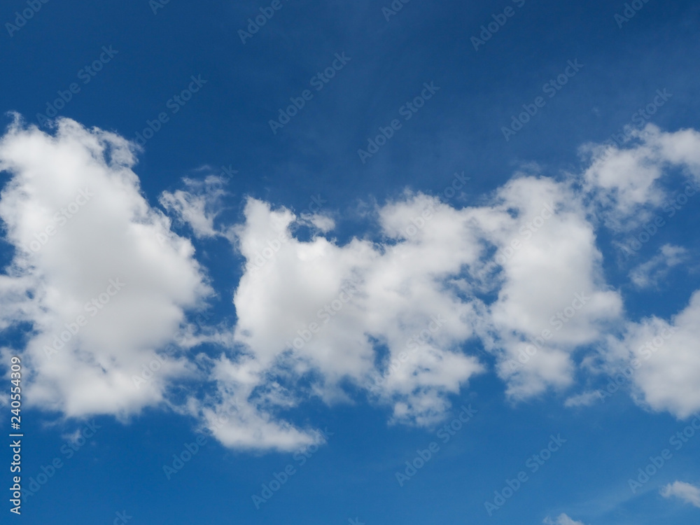 Beautiful white clouds with blue sky