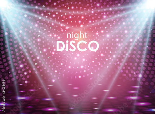 Disco abstract background. Disco ball texture. Spot light rays