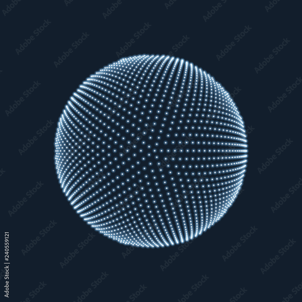 Abstract sphere consisting of points. Technology image of globe. Graphic concept for your design Abstract sphere consisting of points. Technology image of globe. Graphic concept for your design
