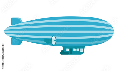 Illustration of vintage zeppelin with cabin