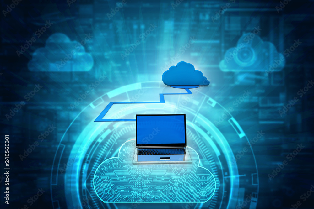 3d rendering Cloud computing