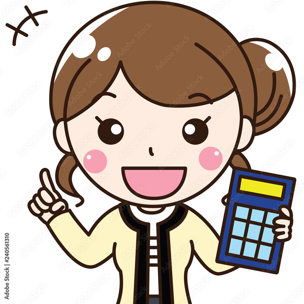 女性会社員OLの笑顔で解説説明