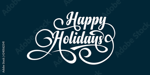 Happy Holidays text