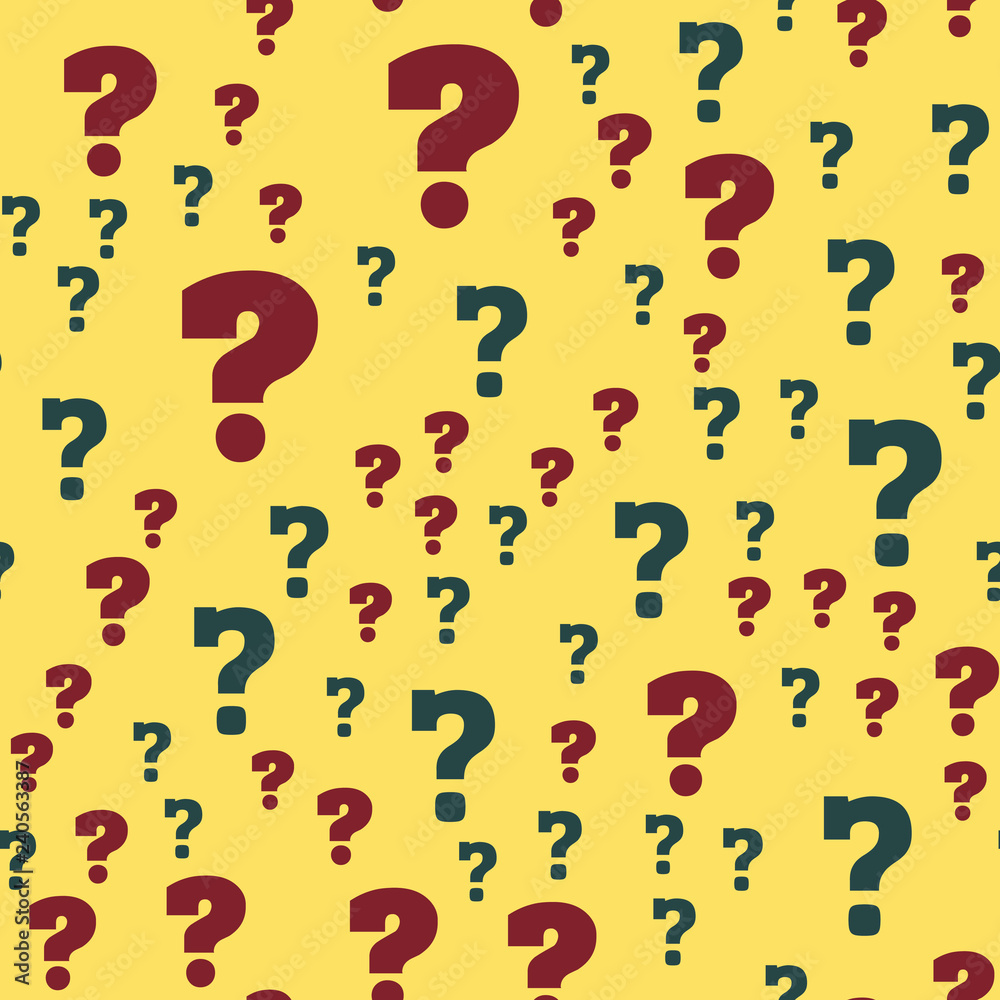 Question Mark, education, school concept. Seamless vector EPS 10 pattern. Flat style Question Mark, education, school concept. Seamless vector EPS 10 pattern. Flat style
